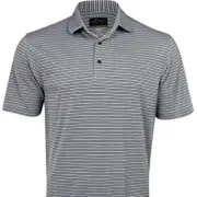 New Men's Greg Norman Protek Micro Pique Stripe - Blue - Small
