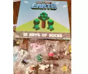 MINECRAFT 12 Days of Socks Advent Calendar & 16 figures Building Blocks Set
