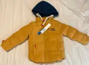 NWT Yannafu YNF White Dock Feather Lining Hood Puffer Winter Jacket 110 4/5