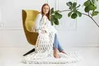 Chunky Knit Blanket, Chunky Blanket, Knit Blanket, Chunky Knit Throw, Wool Rove
