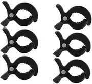 Naisfei 6 PCS Stroller Pegs Clips,Universal Buggy Pram Pegs to Hooks Muslin and Toys Sun Shade to Canopy for Blanket Clamp, Car Seat Cover Clips, Protect Baby Kids from Sun Wind Insects(Black)