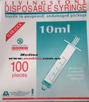100pcs/box, 10ml Livingstone Syringe, Sterile LUER LOCK Latex Free NO needle