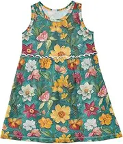 [Caihoyu] Toddler Girls Princess Dresses Baby Girls Fashion Midi Dress Comfy Outfits, Multicolor12, 3 Years