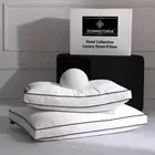 Feather Down Pillows Queen Size Set of 2 with Gusset, Luxury Hotel Collection...