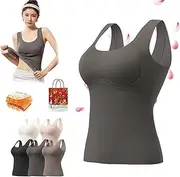 [LUGEZLRJ] 2025 New Welfaries Women's Thermal Tank Tops with Built-in Bra, Hourglass Sculpting Self Heating Vest