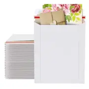 Rigid Mailers 9.75x12.25 Paperboard Mailers Pack of 25 White Photo Mailers