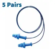 5 Pairs Howard Leight SmartFit Heat-Activated Detectable Corded Reusable Earplug