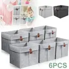 6Pcs Storage Cubes Felt Fabric Cube Storage Bins 9 x 9 x 10" Storage Bins 12L☿