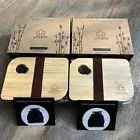 X2 Umami Glass & Bamboo Bento Lunch Boxes/Meal Prep/Food Storage Containers