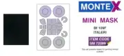 Montex 1/72 MESSERSCHMITT Bf-109F CANOPY & WHEELS PAINT MASK Italeri