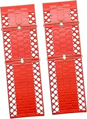 HEALEEP 1 Pair Foldable Traction Mats for Vehicles Emergency Boards for Ice Mud Sand Compact Design for Suvs Pickup Trucks Slip Off Road Traction Tool