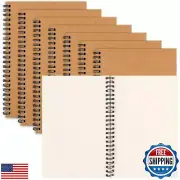 LABUK 7 Pack Blank Spiral Notebook, A5 Unlined Spiral Notebook, 100 Pages Jou
