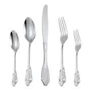 4 Set Stainless Steel Flatware Utensil Set Coffee Spoons, Silver
