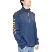 Ariat Men's Tek Team Navy & Bronze 1/2 Zip Sweatshirt 10039084