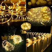 Solar Rope Lights Outdoor Waterproof with Remote Control, 50M-500Led/100M-1000Led Solar String Light, 8 Modes, Extra Long Fairy Lights with Timer Solar Tube, S