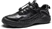 [Asifn] Mens Casual Walking Shoes Leather Oxfords Breathable Fashion Loafers Lightweight Non-Slip Sneakers