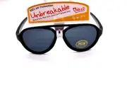 UVEEZ UNBREAKABLE CHILDREN'S AVIATOR SUNGLASSES 4+ BLACK