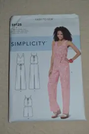 Simplicity S9125 sewing pattern, womens dress & jumpsuit, size XXS-XXL