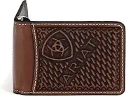 [ARIAT] Money Clip Sunburst Basketweave Brown