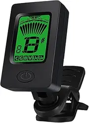 Clip- Instrument Tuner, Fast Tuning Clip- Guitar Tuner, Accurate Tuner For Electric Guitar, Portable Guitar Tuner Clip With Modes For Bass, Violin, Banjo, 2.6x4.2cm/1.02x1.65 Inch