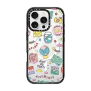 iPhone 16 Pro Impact Case MagSafe Compatible World Traveler by Martina Martian