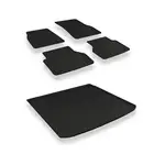 TRAVALL Rubber Car Floor Mats & Boot Mat Bundle For VW T-Roc (2017-)