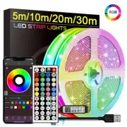 RGB Led Strip Lights 5m 10m 20m 30m Led Room Light with APP Control Flexible Rib