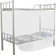 Bed Canopy Net White Fine Net Hole for Twin Full Queen Size Netting (150x195x170cm)