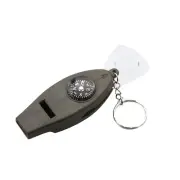 4 In1 Outdoor Survival Whistle Keychain & Compass Thermometer Magnifier Tool