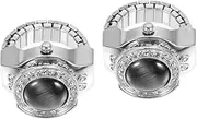 [DEARMAMY] 2 Pcs Ring Watch Flip Tin Vintage Finger Watch Men Rings Screen Kit Fob Watch Exquisite Finger Watch Sunglass Watch Watch Personalised Pocket Watch Gold Watch Quartz Glass Silver