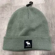 NWT KIDS UNISEX YOUTH ABERCROMBIE & FITCH LIGHT GREEN WINTER BEANIE NO SIZE