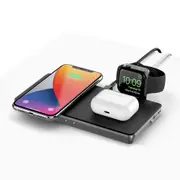 Alogic Ultra Power 3-in-1 Wireless Charging Dock for Iphone and Airpods With Apple Watch Charger Mount - UP2QC10AWM-SGR