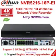 Dahua NVR5216-16P-EI 16CH 16PoE 2SATA 4K AI NVR Recorder SMD+ Face Recognition