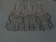 Double Layer Wine Rack Metal Freestanding Storage Stand Display Shelf Honeycomb