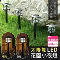 在飛比找momo購物網優惠-太陽能LED花園小夜燈(超值2入)