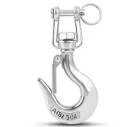 AMYSPORTS Heavy Duty Slip Hook Load Tow Chain Clevis Hook Winch Trailer Steel...