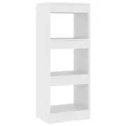 vidaXL Book Cabinet/Room Divider White Engineered Wood Bookcase Storage Rack