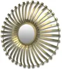 Wall Mirror Round Wall Hanging Art Sculpture Metal Mirror BIG 62 CM Iron Home