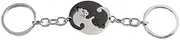 [YALLNASL] Matching Couple Keychains for Boyfriend and Girlfriend - Cat 2 Connecting Keychain - Cat Lover Best Friend Anniversary Birthday Gifts for Him and Her - Sentimental Key Ring