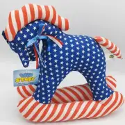 Vintage Plush Good Stuff Brand Red White Blue Fabric 10 Rocking Horse