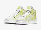 Women's Air Jordan 1 Mid LX DA5552-107 Off White Yellow OG Retro High Lux Sz10.5