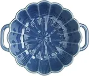 Soup Bowls with Handles Noodle Ramen Curry Bowl,Ceramic Soup Bowl,Shallow Bowl Microwave Safe,Udon Noodle Bowl,Ramen Bowl Ceramic,Pho Bowls Large-Pink-22x18x7cm,1100ml(Color:Blue)