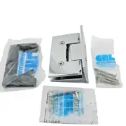 CRL Victoria Series Wall Mount Full Back Plate Hinge VCT037 Polished Chrome