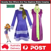 Scooby Doo Where Are You Daphne Blake Cosplay Costume Halloween Dress Outfit