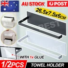 2X Paper Towel Holder Rack Hanger Kitchen Shelf Organizer Under Cabinet Roll Cup