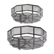2 Pieces Fruit Basket Bowl Container Space Saver Counter Fruits Stand Holder