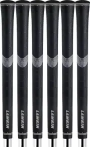 Lamkin Sonar Plus "Blackout" Midsize (+1/16) Golf Club Grip - Set of 6 - NEW