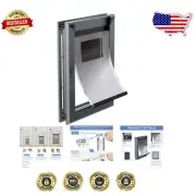 Rugged Aluminum X-Large Dog Door with Double Lock Panel - Fits Dogs up to 220lbs