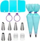 Piping Bags and Tips Set, Frosting Piping Kit for Baking with Reusable Pastry Ba