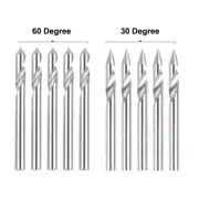 5pcs CNC Router Bit Spiral Tip Single Blade Engraving Tools Carbide